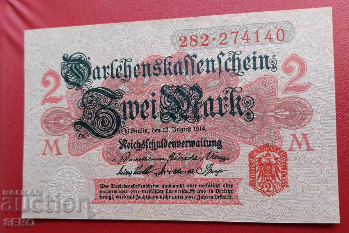 Banknote-Germany-2 stamps 1914