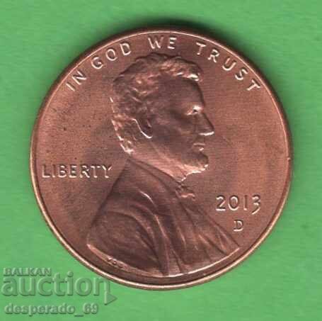 (¯`'•.¸ 1 cent 2013 D SUA ¸.•'´¯) (¯`'•.¸ 1 cent 2013 D SUA ¸.•'´¯)