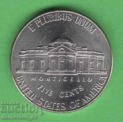 (¯`'•.¸   5 цента 2016 (D)  САЩ  UNC-   ¸.•'´¯) с цена € 0.30 | 0.59 лв.