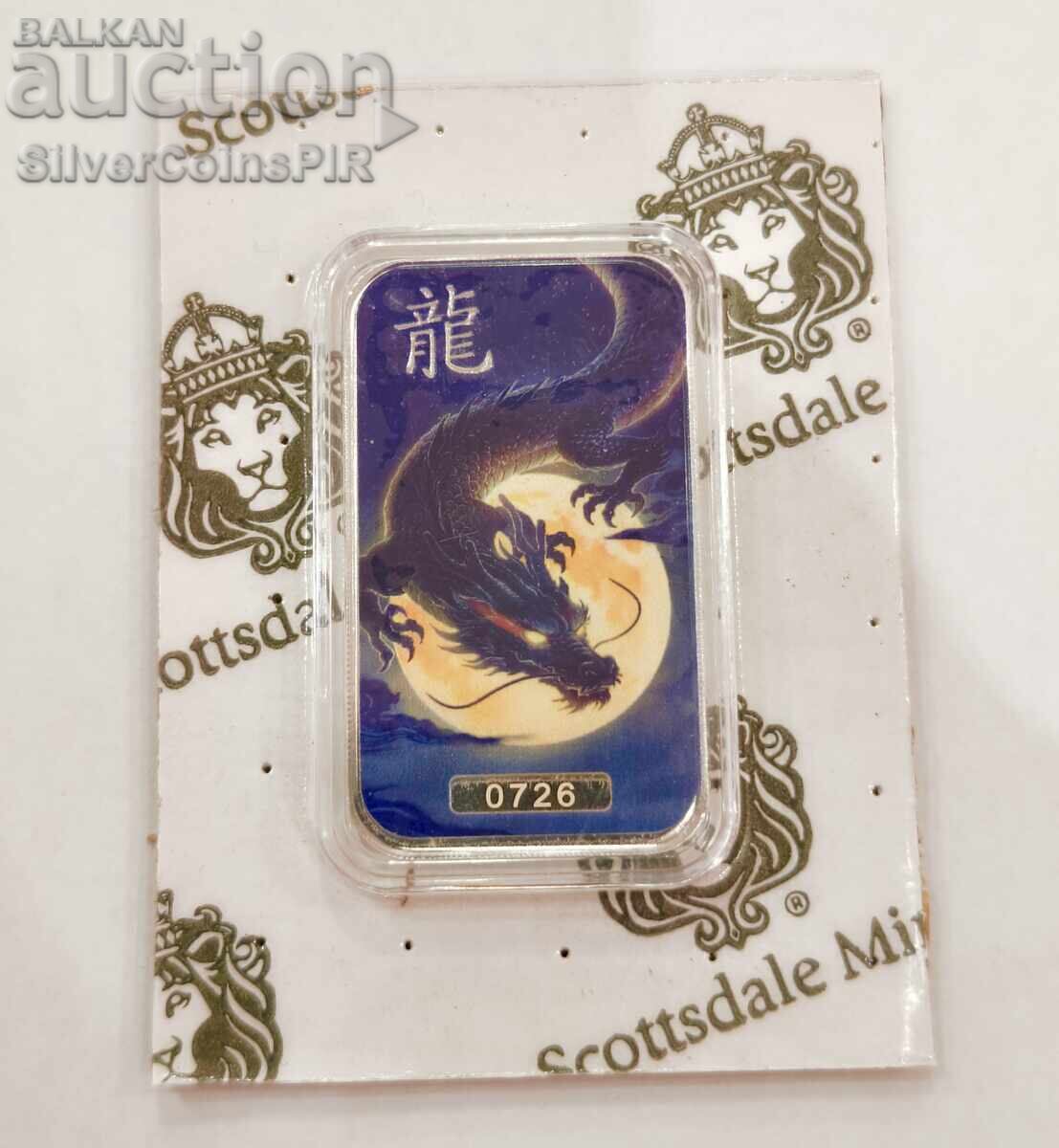 Delivery of 1 oz Silver Chinese Celestial Night Dragon 2026