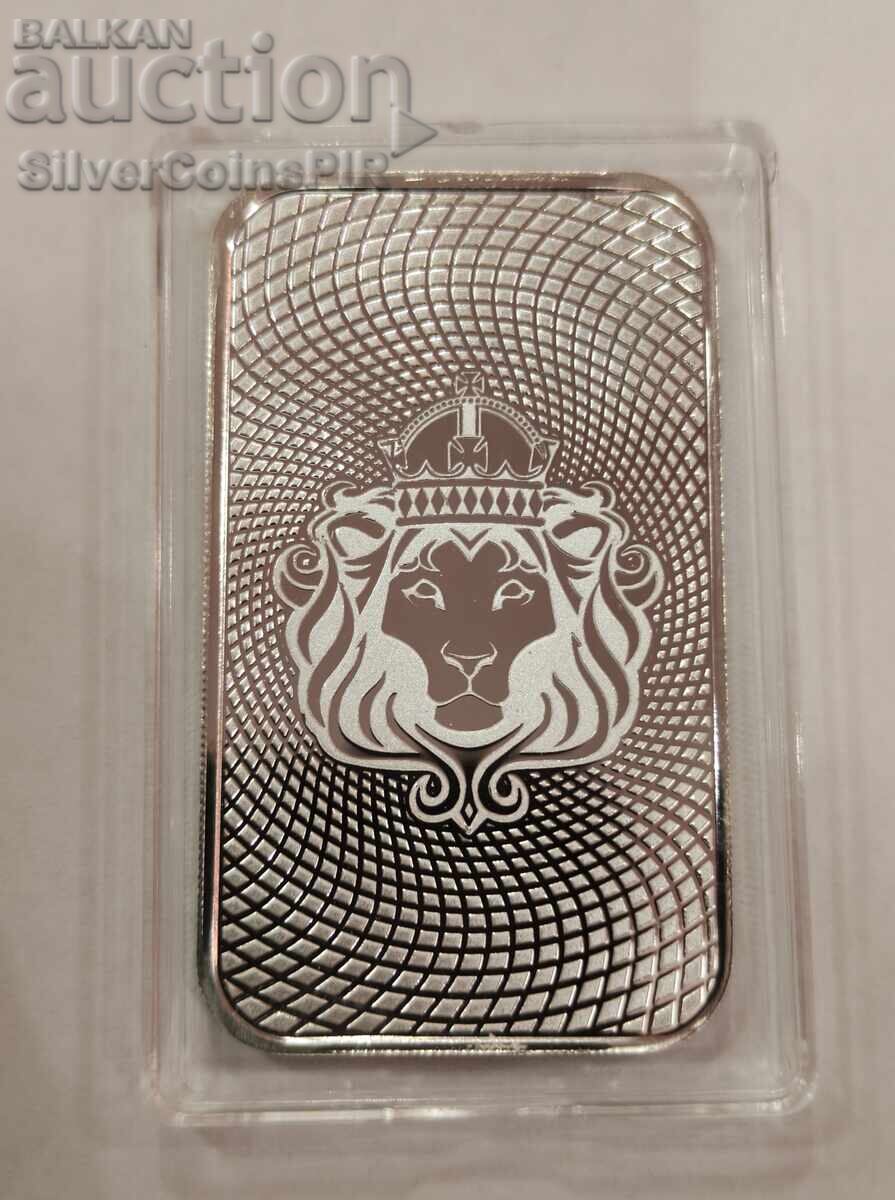 Δημοπρασία Ασημένια ράβδος 1 oz Λιοντάρι Scottsdale Mint