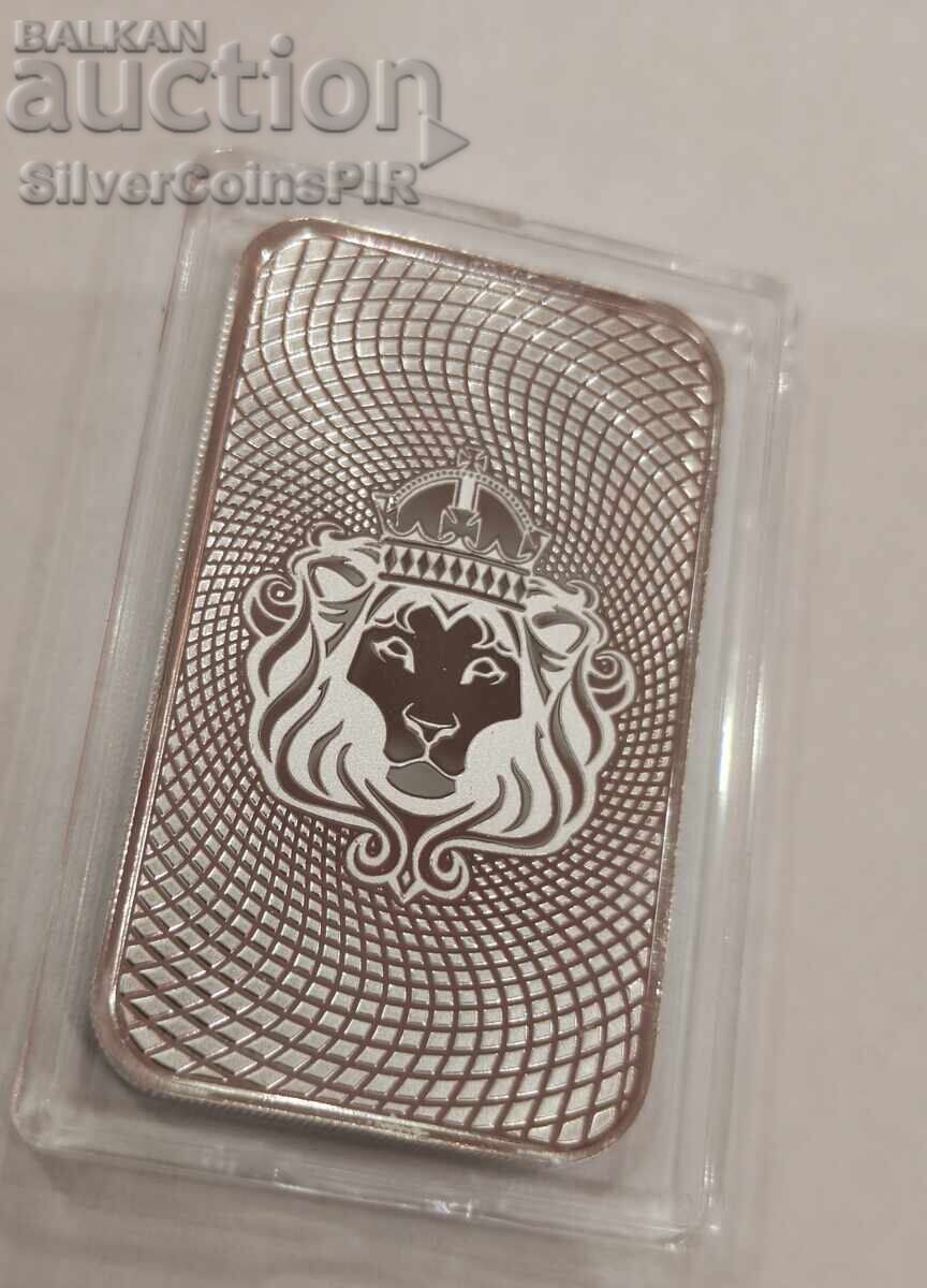 Παράδοση Ασημένια ράβδος 1 oz Λιοντάρι Scottsdale Mint