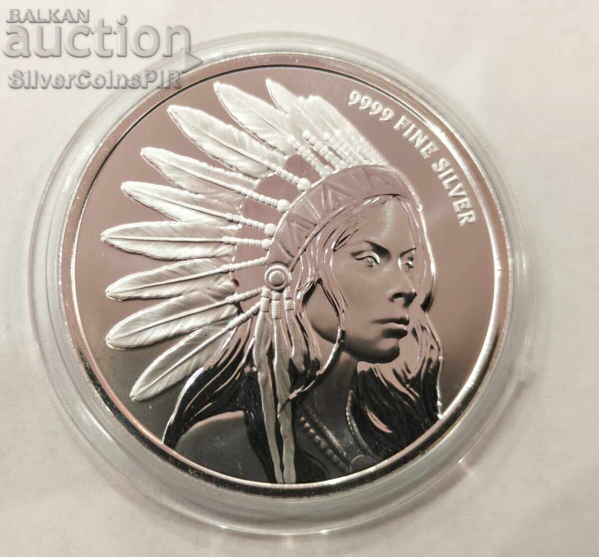 Ασημένιο νόμισμα 1 oz Indian & Buffalo 2026 ΗΠΑ Round με τιμή € 72.50 | 141.80 BGN