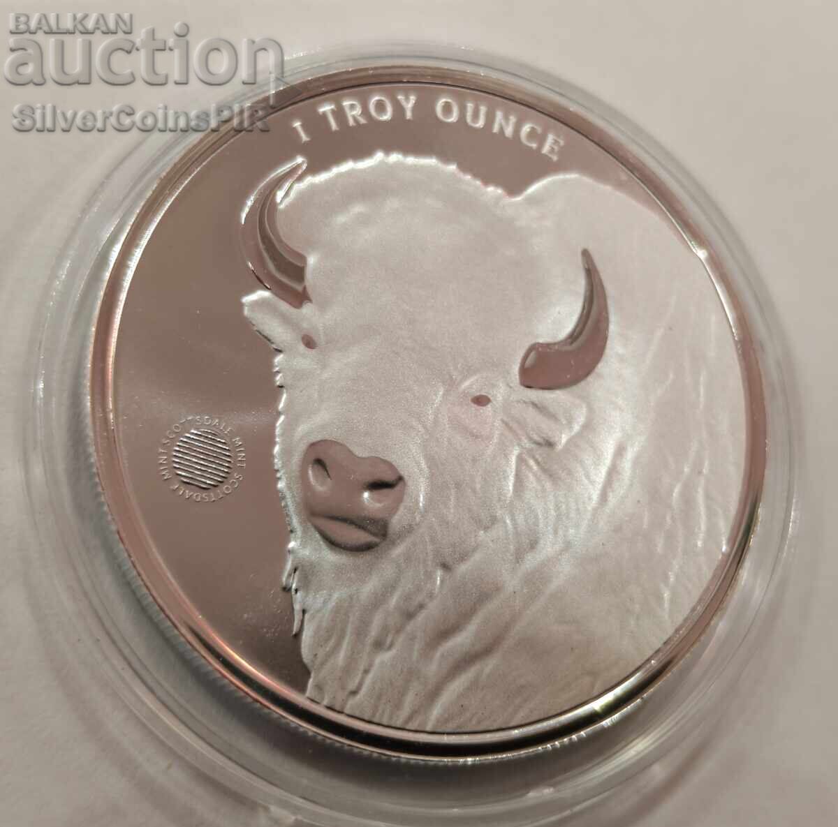 Ασημένιο νόμισμα 1 oz Indian & Buffalo 2026 ΗΠΑ Round - 5