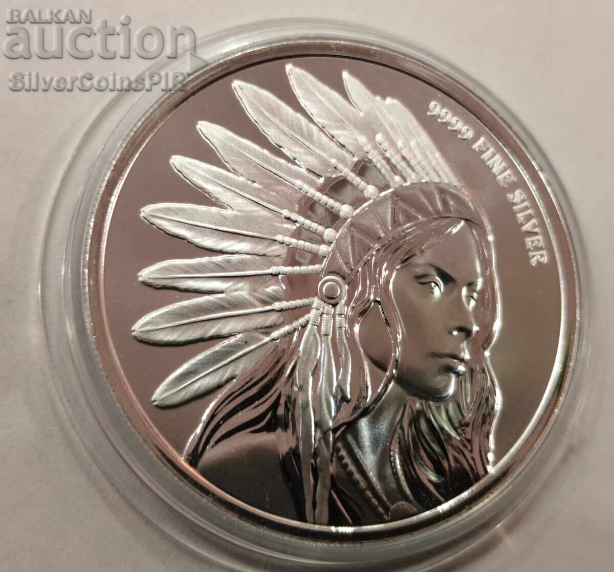 Ασημένιο νόμισμα 1 oz Indian & Buffalo 2026 ΗΠΑ Round