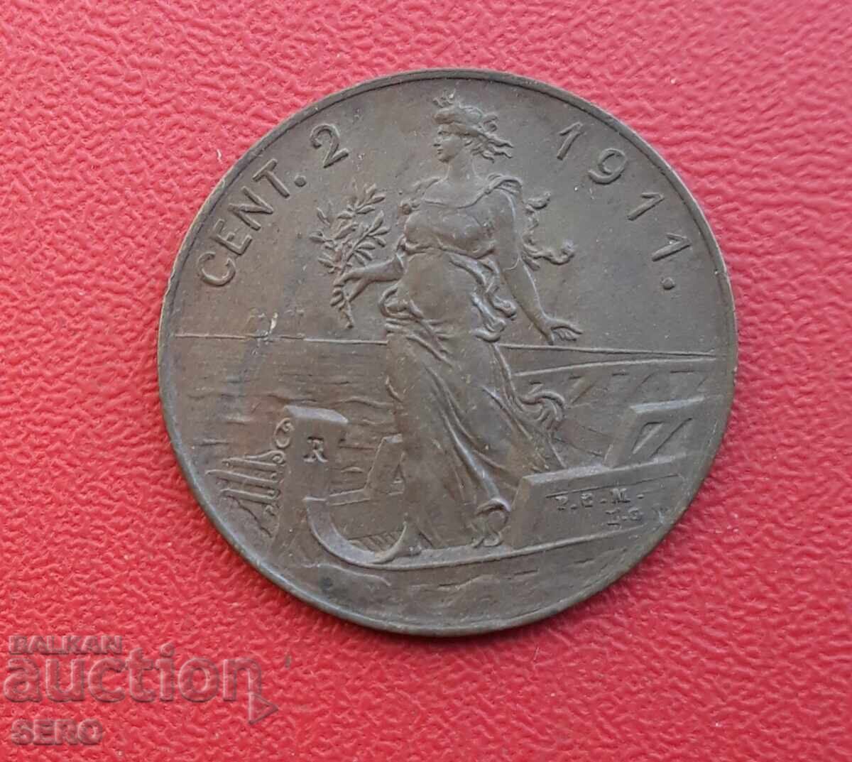 Italy-2 cents 1911