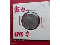 Germany-10 Pfennig 1915 J-Hamburg