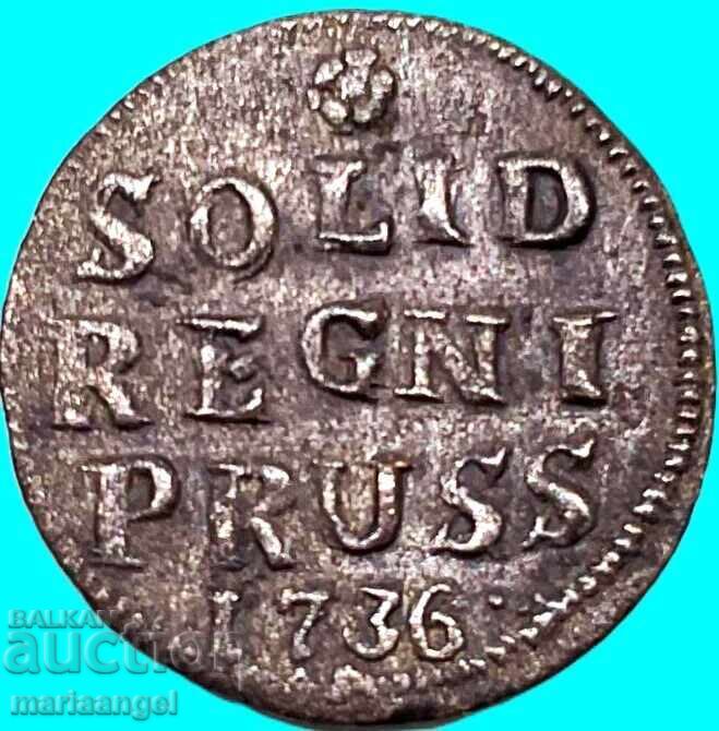 Licitație Schilling 1736 Germania Regatul Prusiei argint - rar!