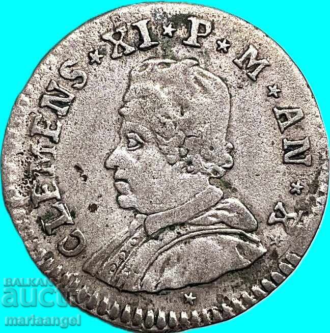 Доставка на 4 байочи 1709 Ватикан  Мурайола  2.90г 23мм Климент XI