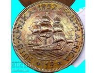1 penny 1952 South Africa UNC George VI special metal