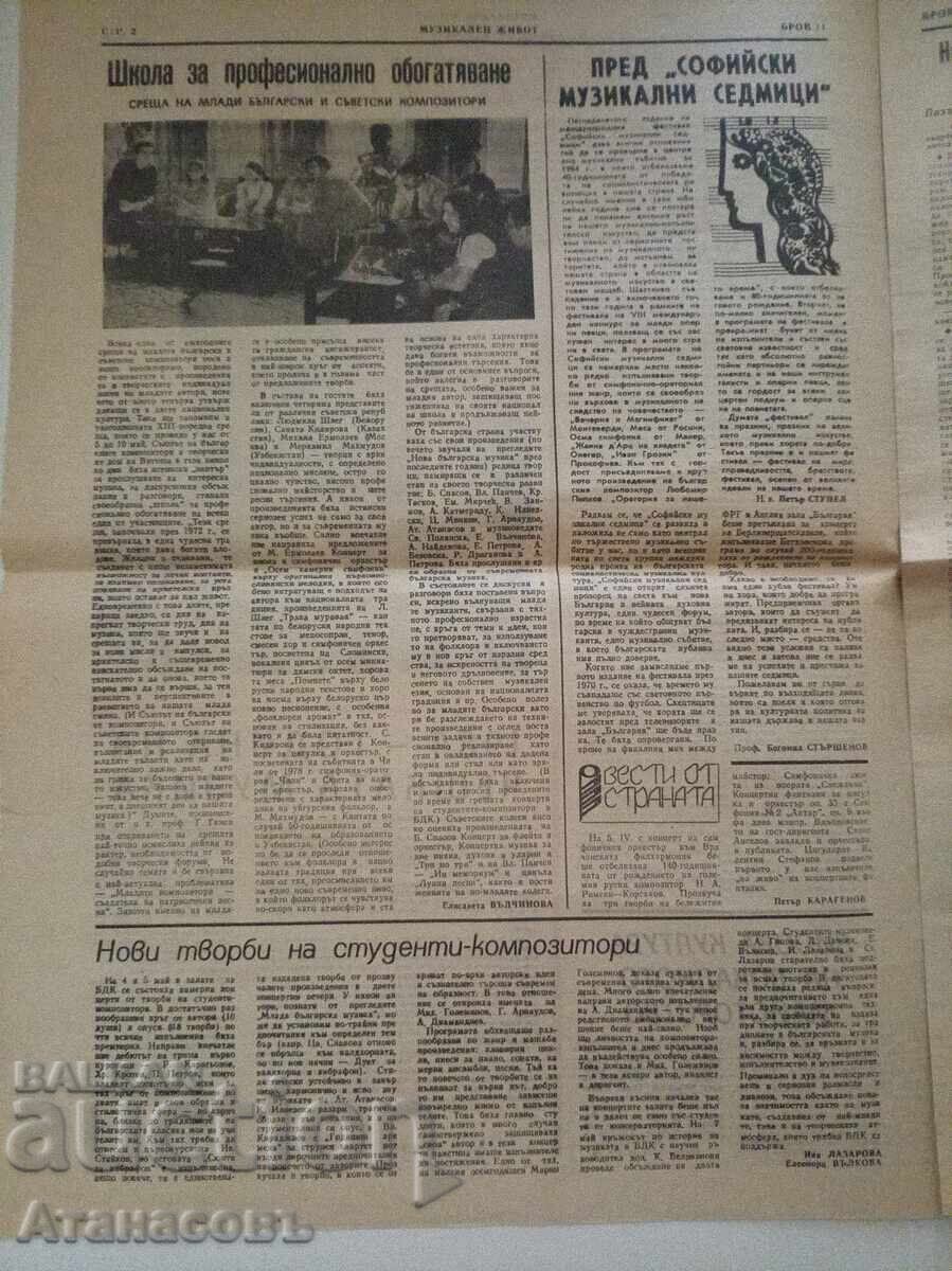Musical Life Newspaper May 18, 1984 with price € 20.00 | 39.12 BGN