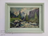 Old Bulgarian painting Mountain Hut