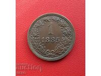 Austria-Hungary - 1 Kreuzer 1885 KB - Very Fine Condition