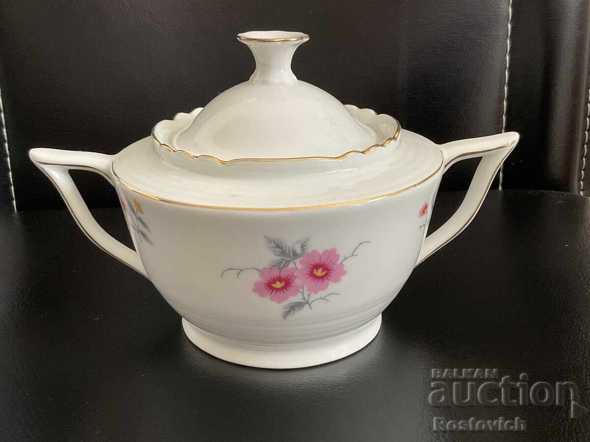 Sugar bowl "Schirnding Bavaria", Germany. 1909 - 1925