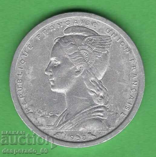 (¯`'•.¸ 1 franc 1958 MADAGASCAR ¸.•'´¯) cu preț € 4.50 | 8.80 BGN