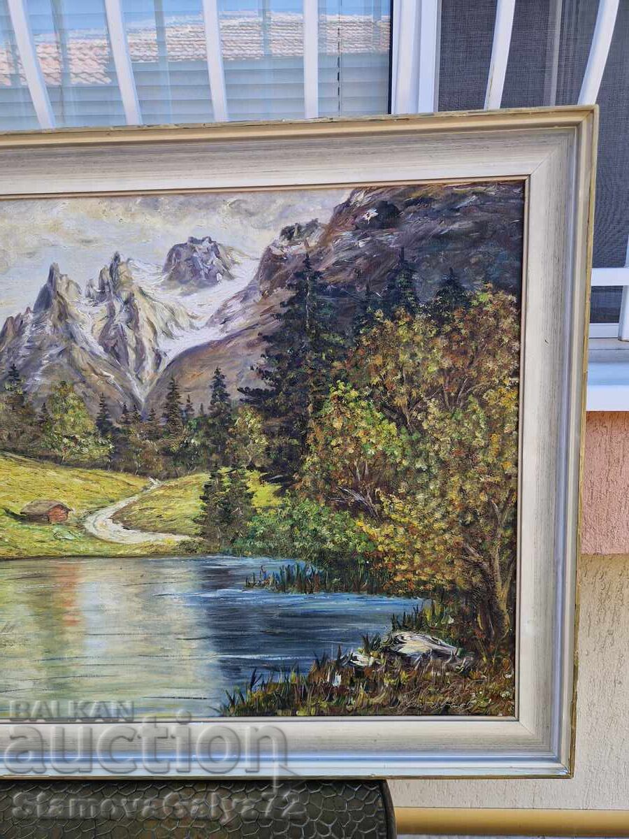 Delivery of Great German antique oil painting on canvas