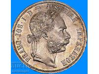 Австрия 1 флорин 1886 Франц Йозеф I  сребро Златна патина