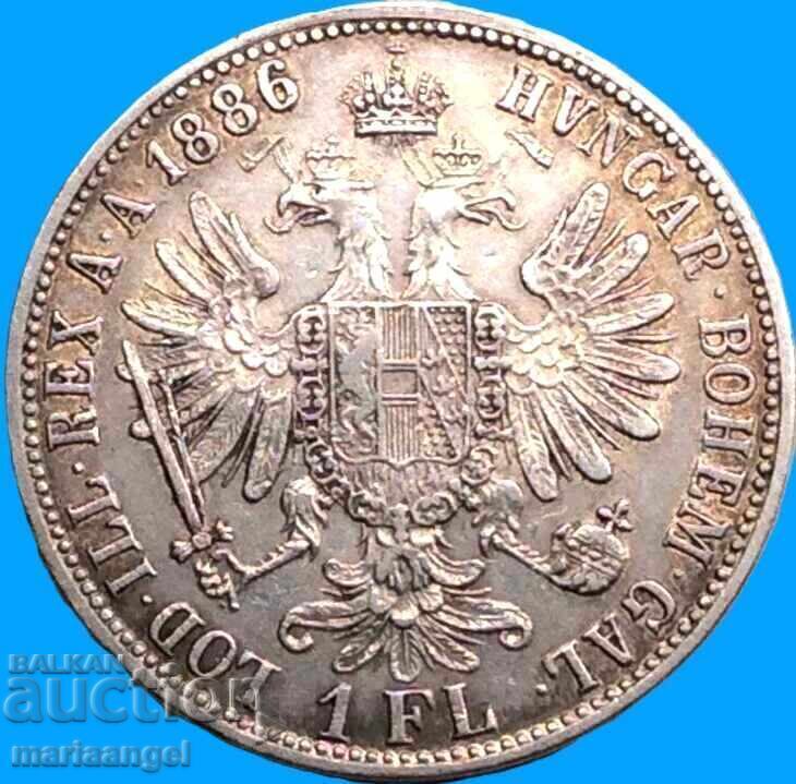 Licitație Ungaria 1 Florin 1886 Franz Joseph I Argint