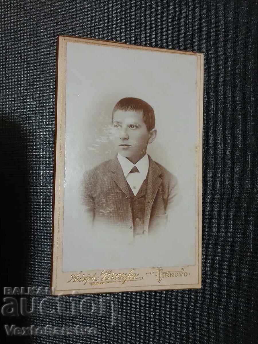 Fotografie-Poză veche-Carton-ATELIER-FOTOGRAF-VEL.TÂRNOVO