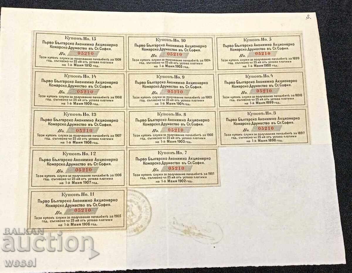 Παλιά μετοχή από το 1895 με τιμή € 85.00 | 166.25 BGN