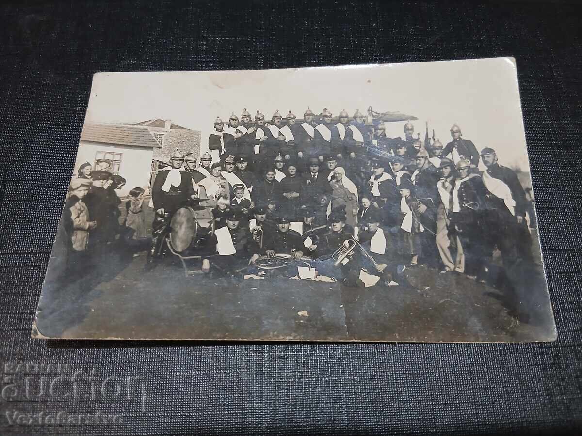 Фотография-Стара снимка-ПОЖАРНА-ПОЖАРНИКАРИ