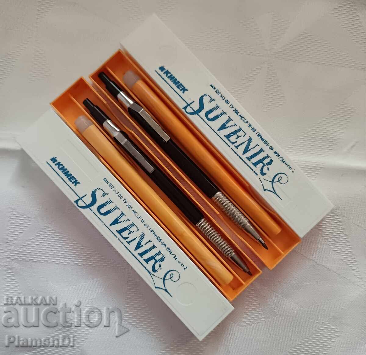 Set 2 creioane mecanice, cu mandrină, Kimec