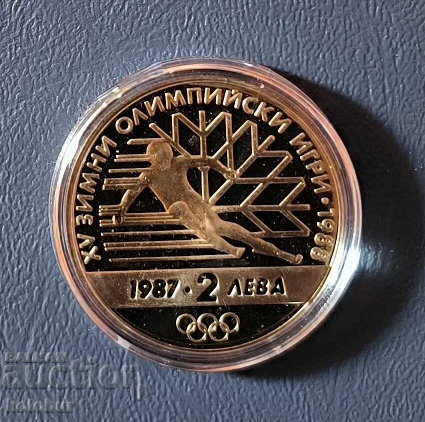 2 leva 1987 έτους Χειμερινοί Ολυμπιακοί Αγώνες