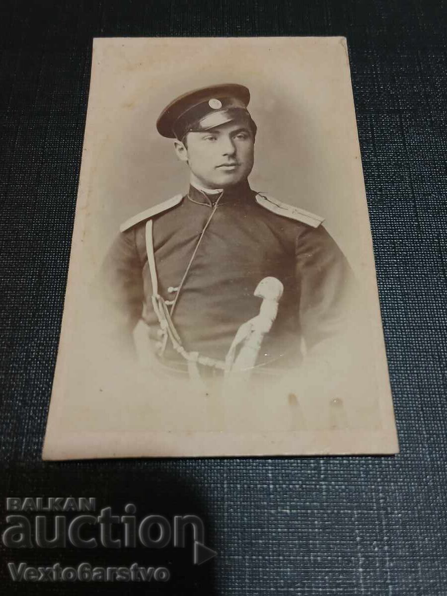 Fotografie-Poză veche-Carton-MILITAR-OFIȚER-UNIFORMĂ Fotografie-Poză veche-Carton-MILITAR-OFIȚER-UNIFORMĂ