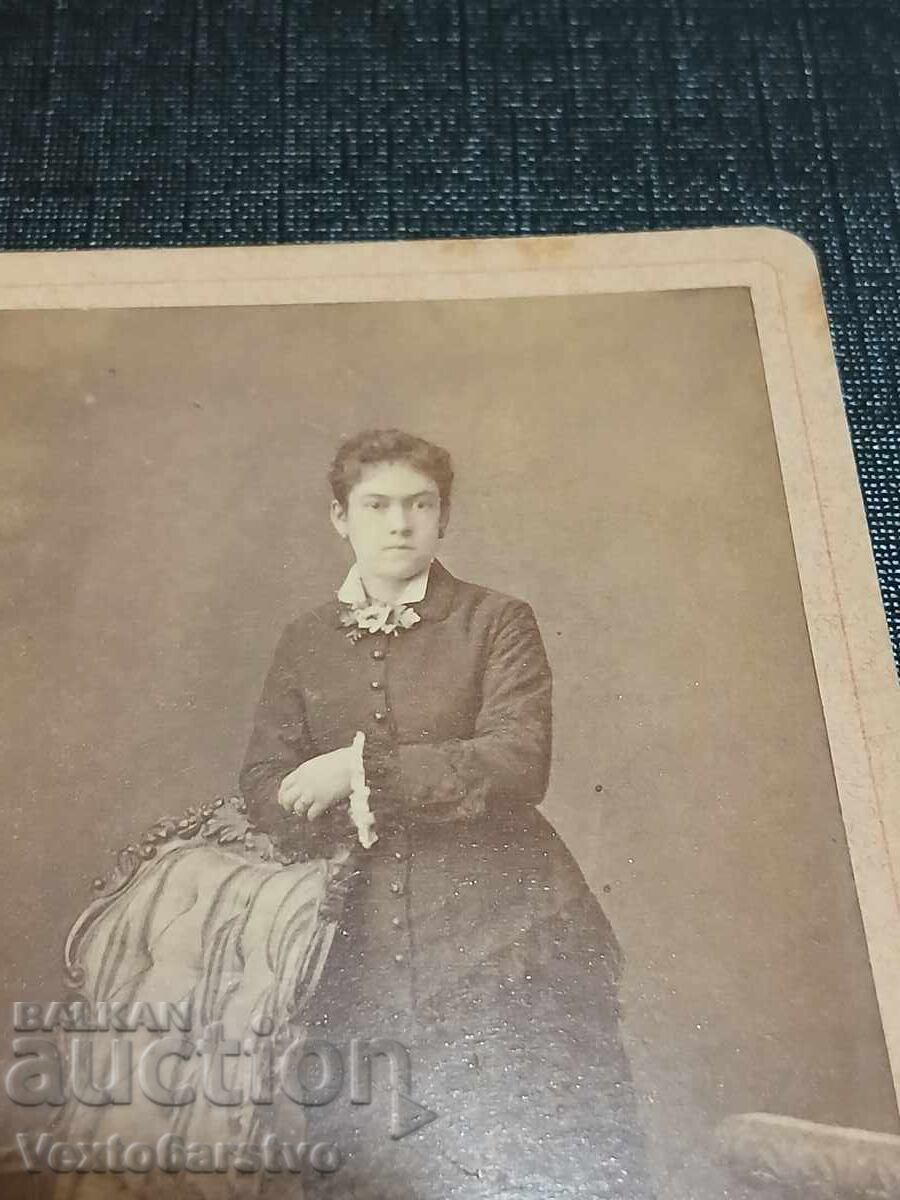 Аукцион Фотография-Стара снимка-Картон-ИНТЕРИОР,МОДА,ПРИЧЕСКИ..