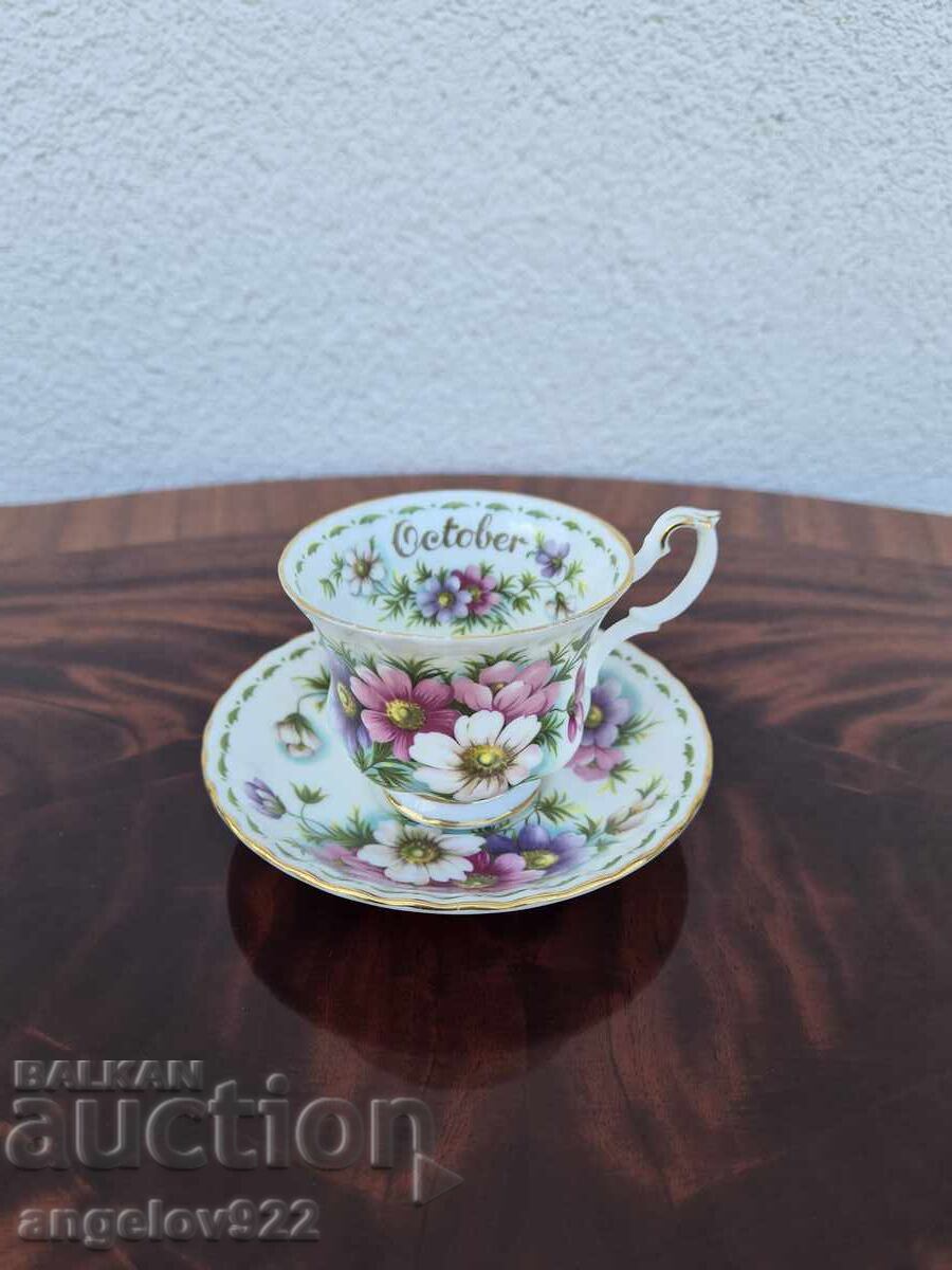 English porcelain teacup ROYAL ALBERT month of October English porcelain teacup ROYAL ALBERT month of October