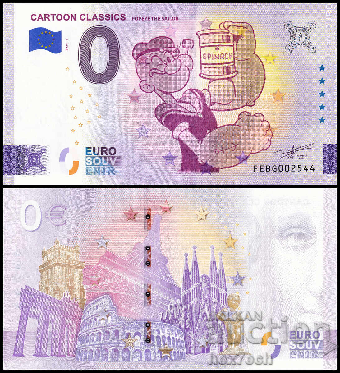 ❤️ ⭐ Malta 2024 0 euro Cartoon classics UNC nouă ⭐ ❤️
