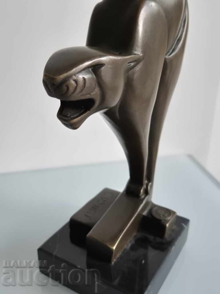 Chris van der Hoef 1875–1933 Frightened Cat Plastic ART DECO - 6