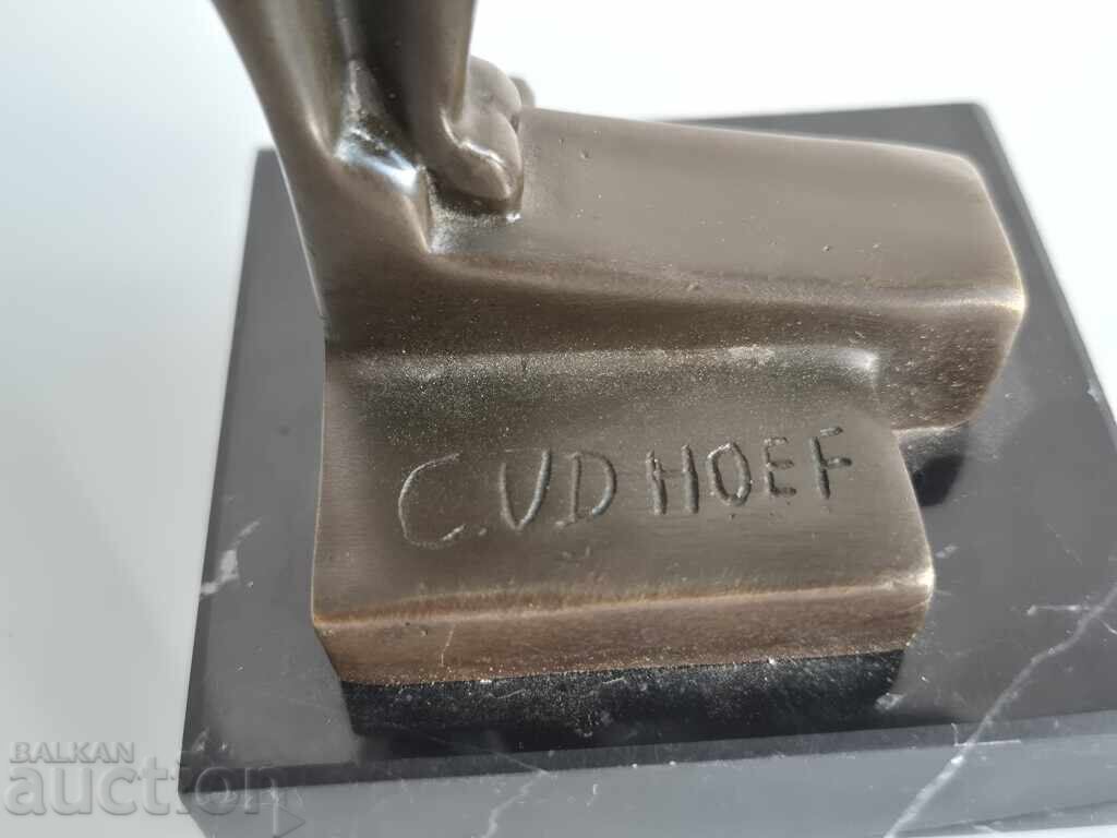 Chris van der Hoef 1875–1933 Frightened Cat Plastic ART DECO - 7