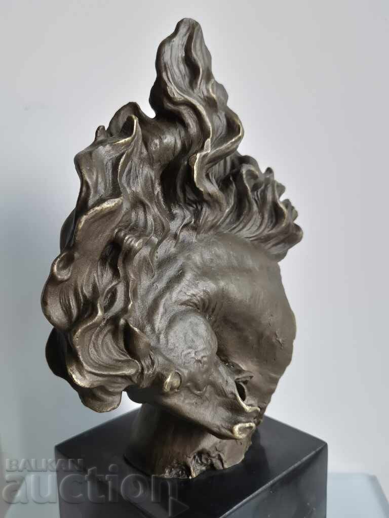Licitație Sculptură din bronz Cal de foc din astrologia chineză ART DECO