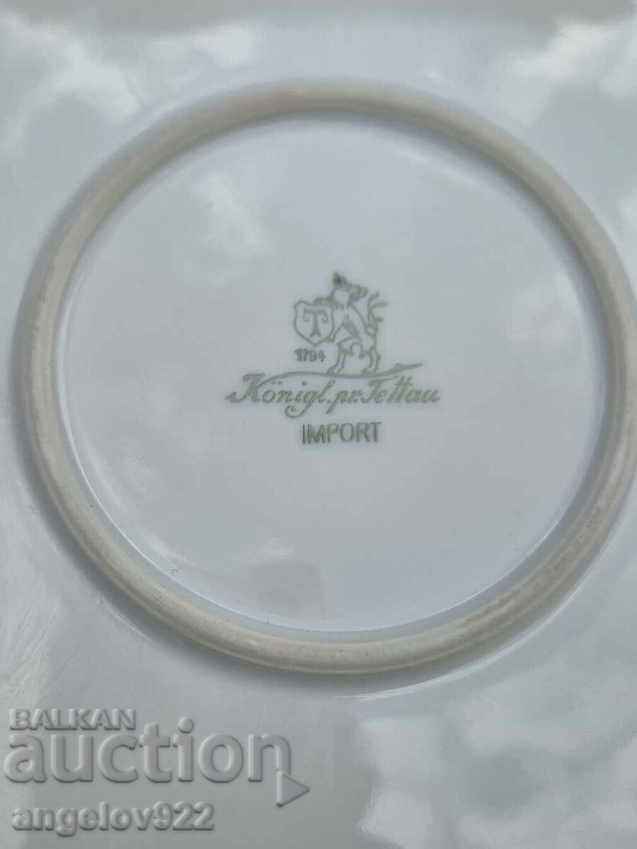 German porcelain platter Konigl.pr.Tettau - 6 German porcelain platter Konigl.pr.Tettau - 6