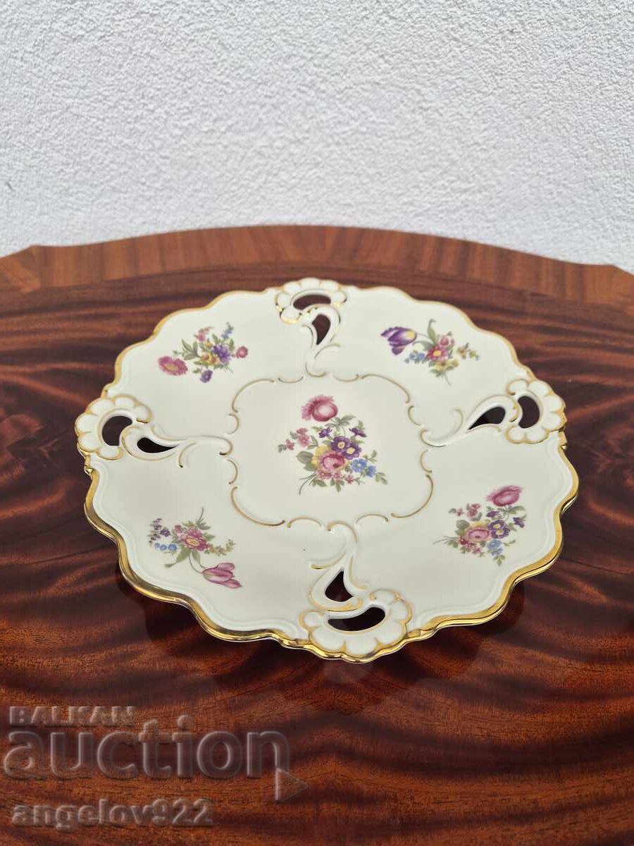 Bavarian porcelain platter with markings!!! with price € 0.01 | 0.02 BGN