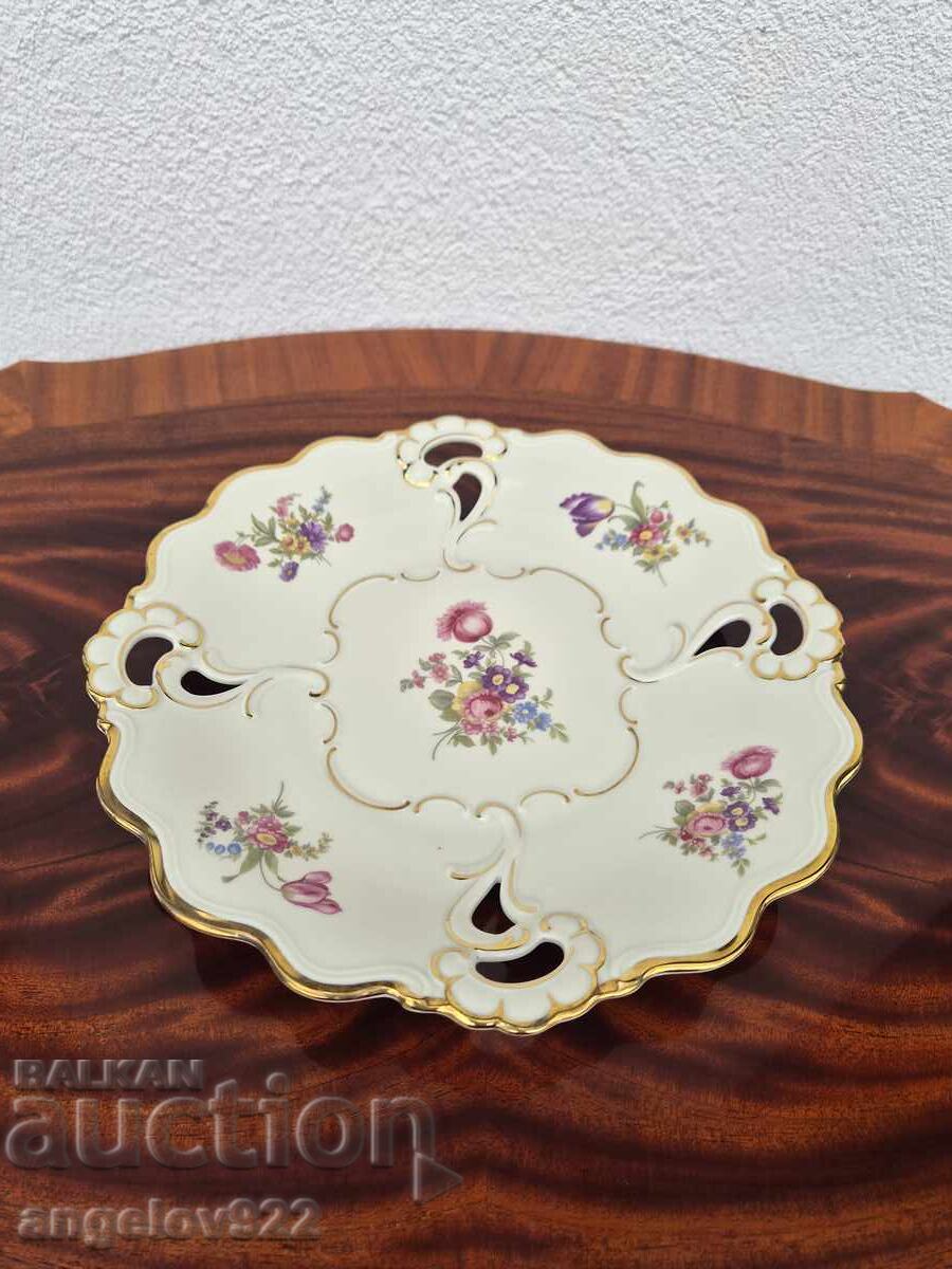 Auction  Bavarian porcelain platter with markings!!!