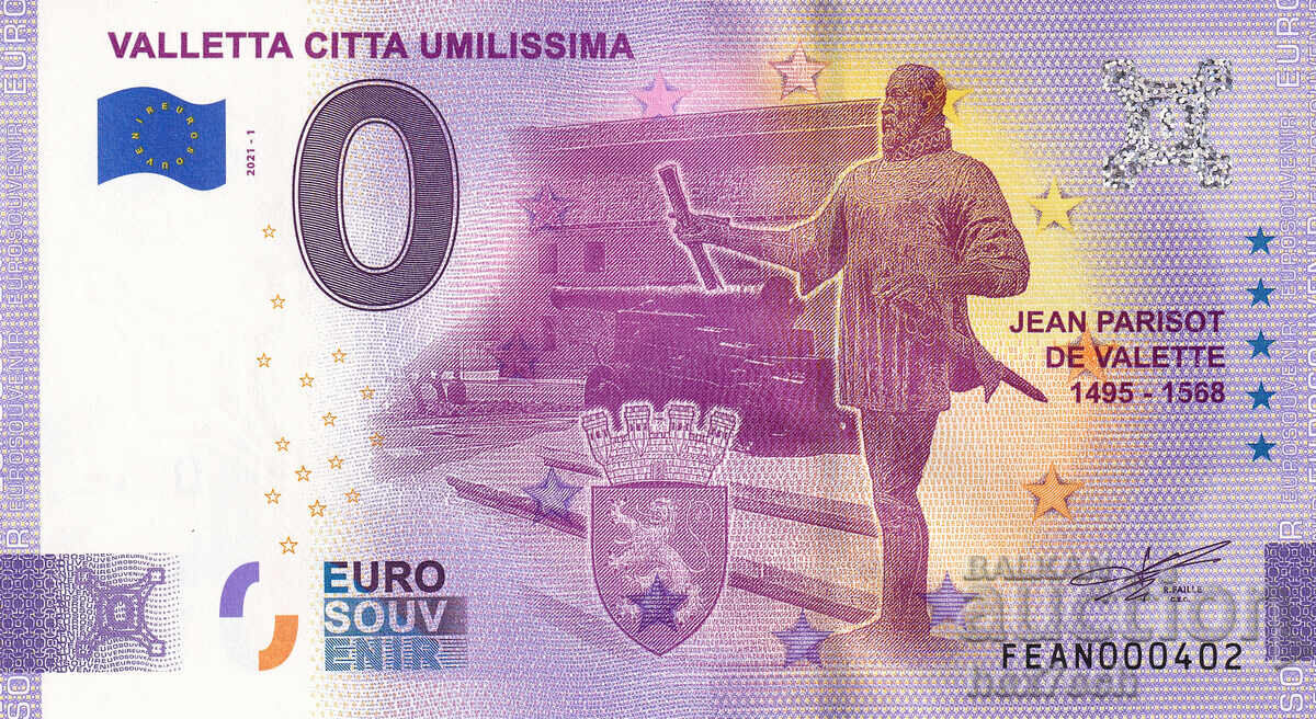❤️ ⭐ Малта 2021 0 евро Valetta Citta Umilissim UNC нова ⭐ ❤️ с цена € 5.99 | 11.72 лв.