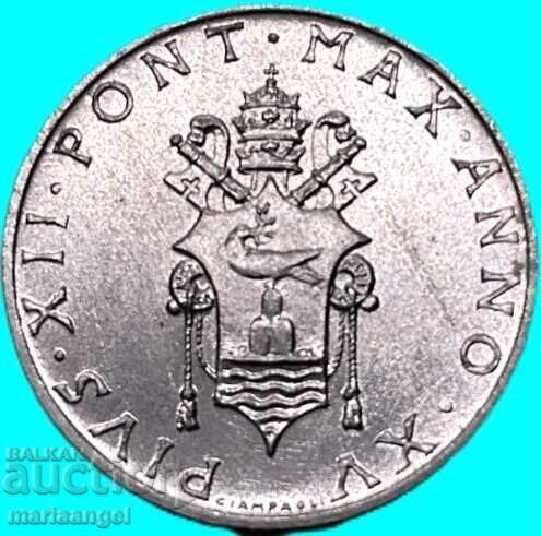 1 Lira 1953 Vatican UNC PROOF-like Pius XII - rare - 5