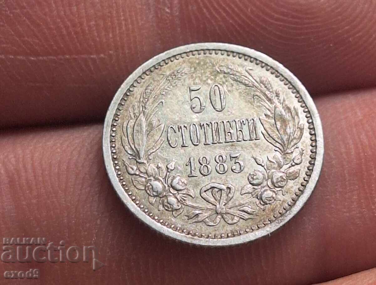 Pentru colecție, 50 Stotinki de argint 1883 / BZTS! cu preț € 17.00 | 33.25 BGN