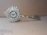 Old large alarm clock, clock - key VITYAZ, USSR