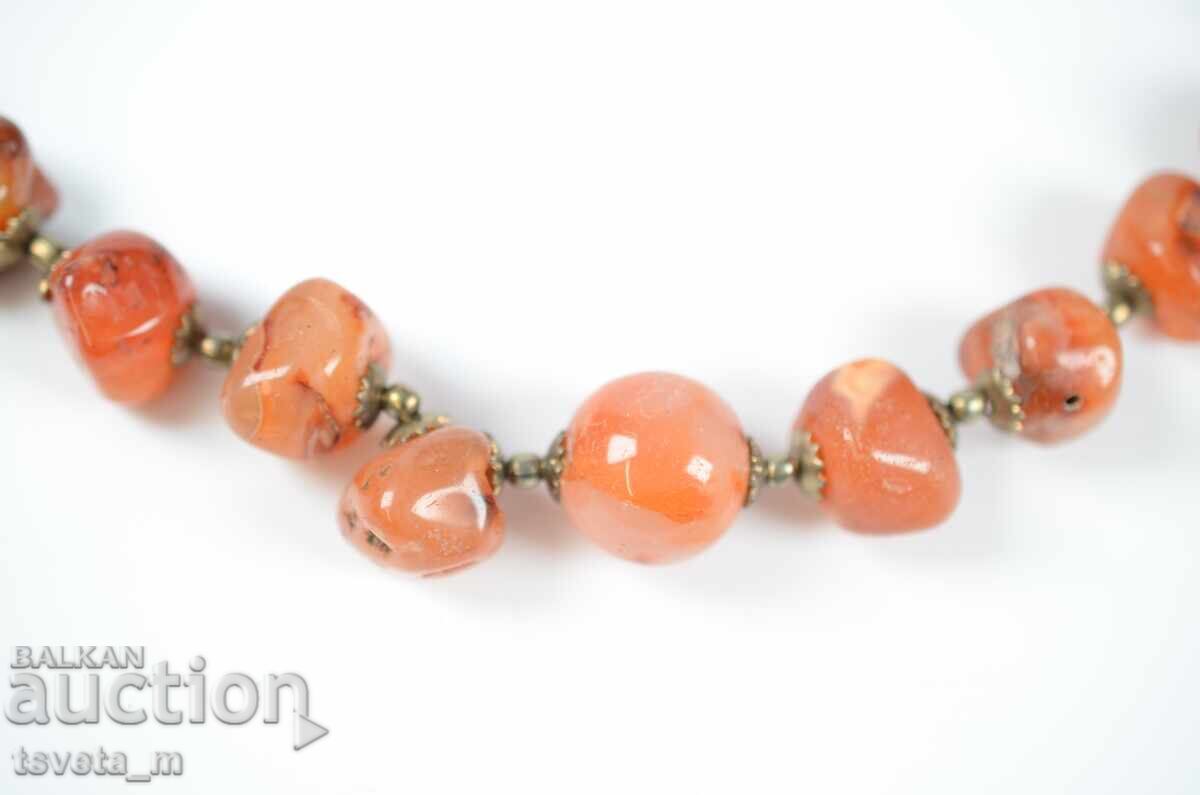 Vintage beaded necklace with natural stone beads with price € 5.00 | 9.78 BGN