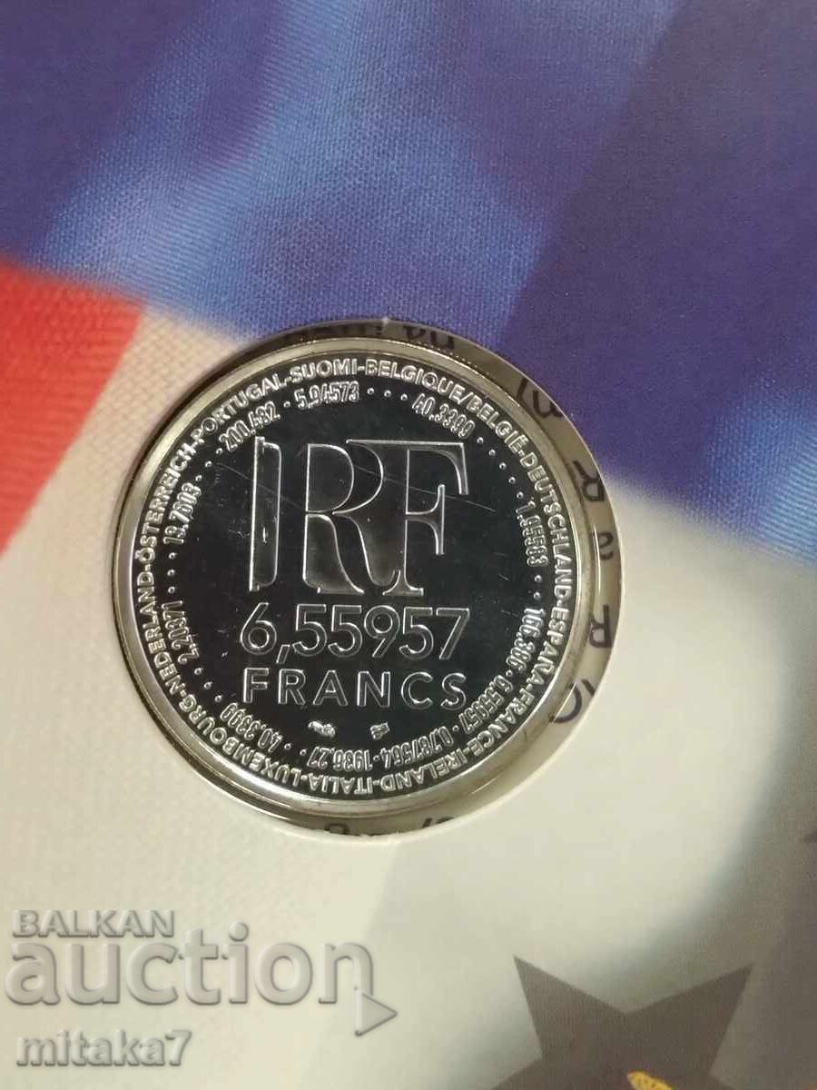 6,55957 φράγκα 1999, Γαλλία με τιμή € 38.00 | 74.32 BGN