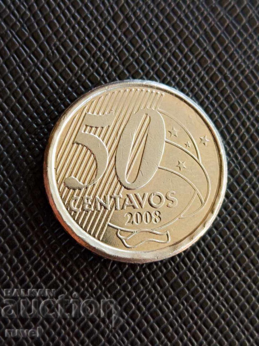 Бразилия 50 сентаво, 2008 г.