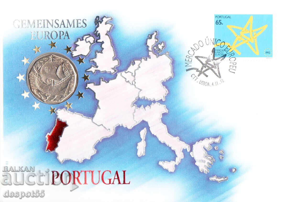 1992. Portugal. Numismatic envelope - Portuguese escudo
