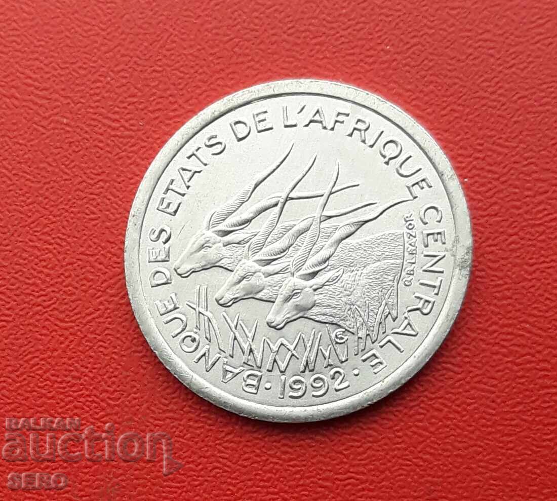 Френска Централна Африка-1 франк 1992-отл.запазена-рядка с цена € 2.51 | 4.91 лв.