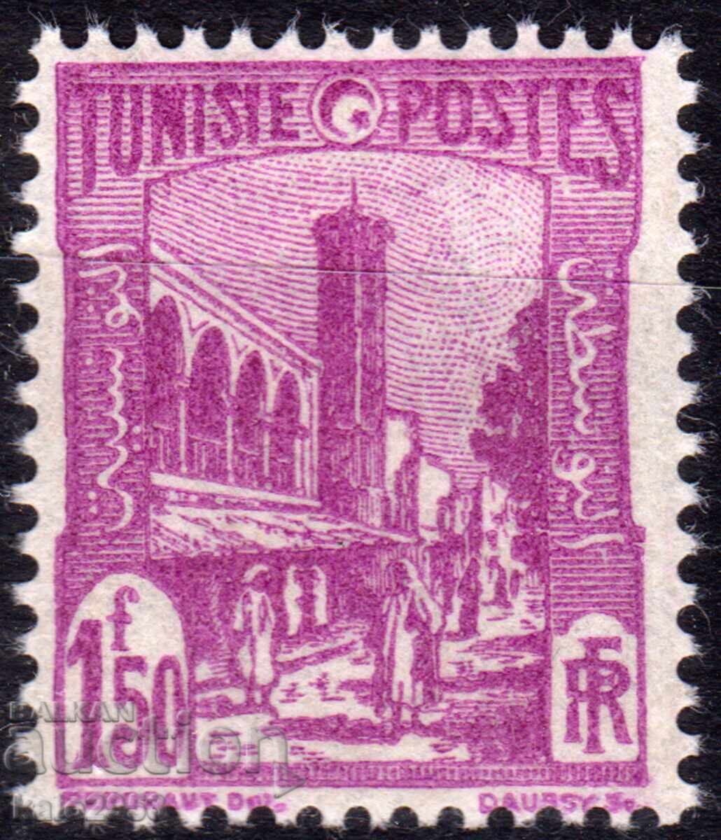 Τυνησία/Προτεκτοράτο-1926-Τακτική-Τζαμί στην πλατεία, MNH Τυνησία/Προτεκτοράτο-1926-Τακτική-Τζαμί στην πλατεία, MNH