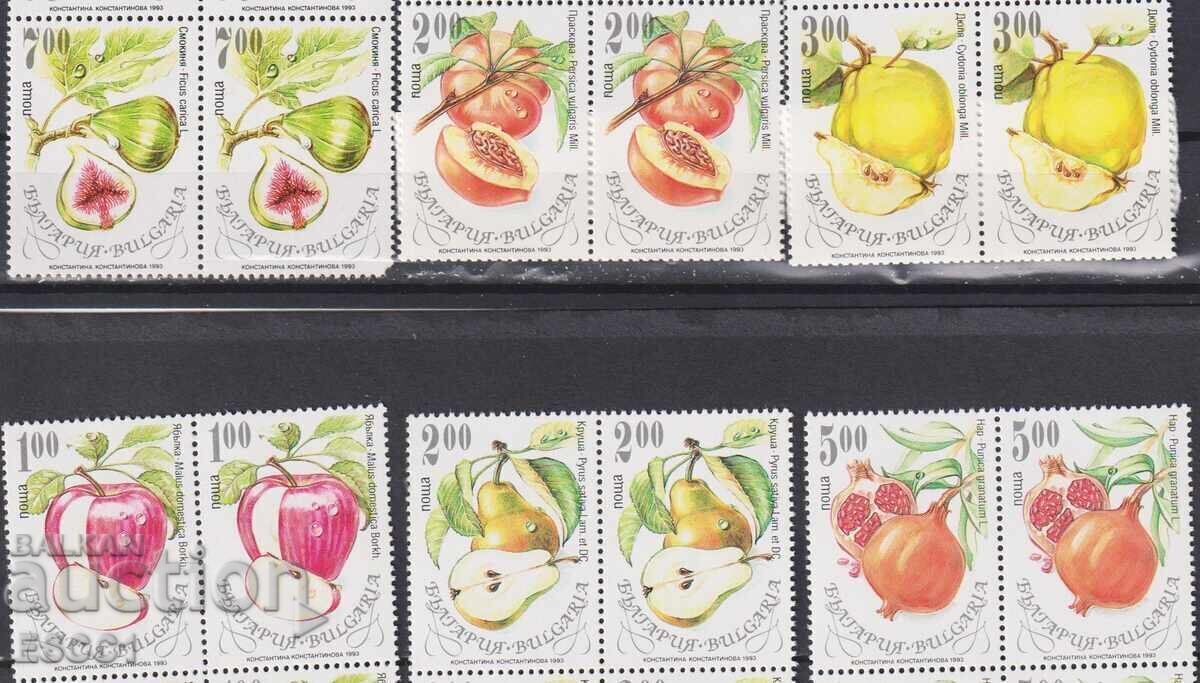 Timbre curate Flora Fructe 1993 din Bulgaria /c cu preț € 0.70 | 1.37 BGN