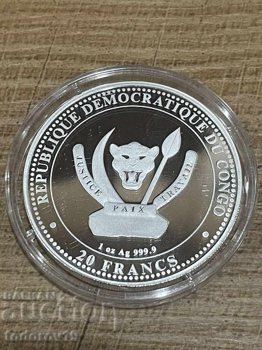 Delivery of Silver 1 oz Prehistoric Life Megalodon 2025 - Congo