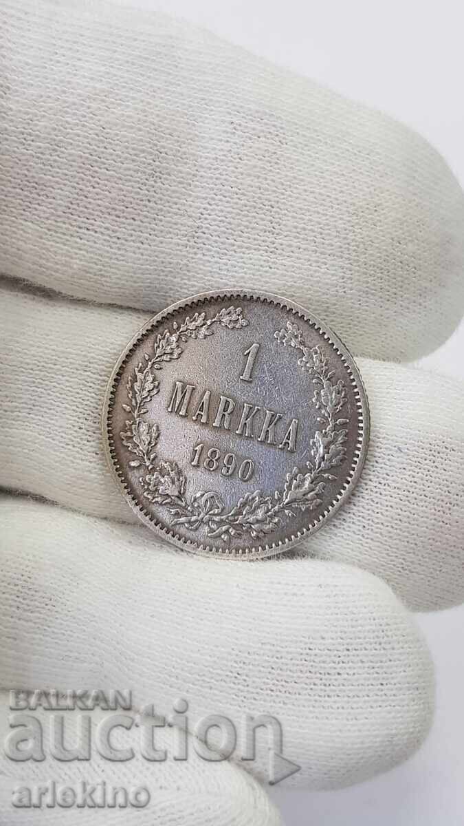 Collectible silver coin 1 MARKKA 1890 Russian - Finland with price € 45.00 | 88.01 BGN